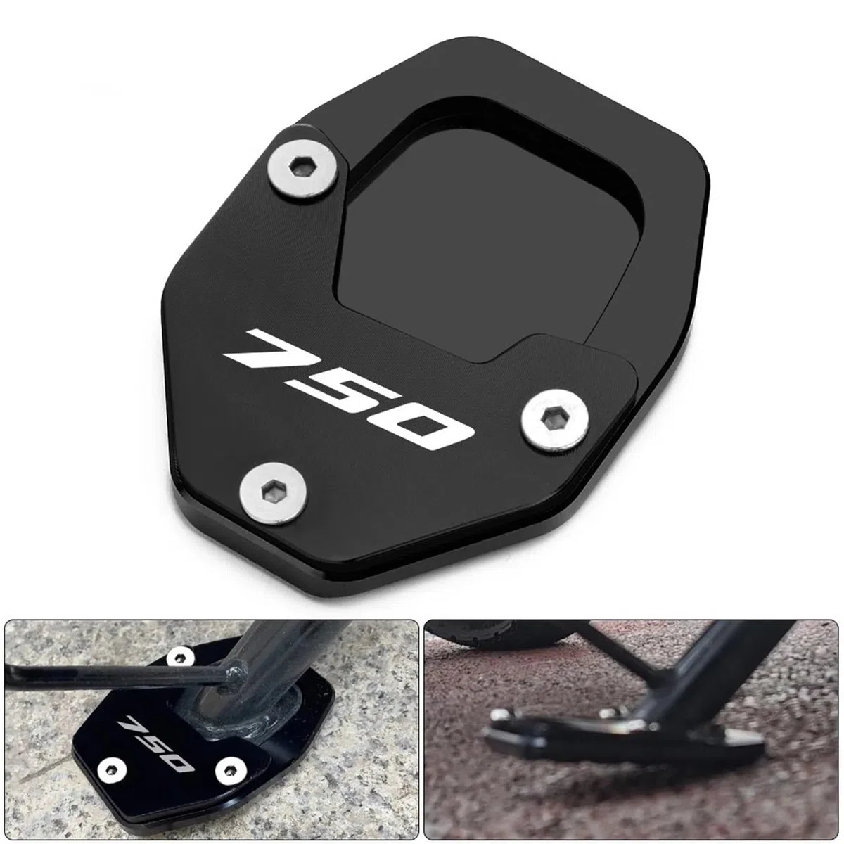 para Honda Forza750 para Forza 750 NSS750 2021-2023 2024 2025 2026 Motocicleta CNC Soporte Lateral Extensión Pad Placa Ampliadora(Titanium)
