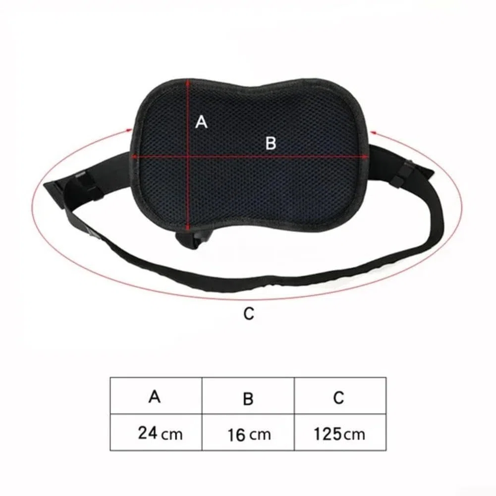 Correa de mano para pasajero de motocicleta, cinturón antideslizante ajustable con manillar para asiento trasero, color negro