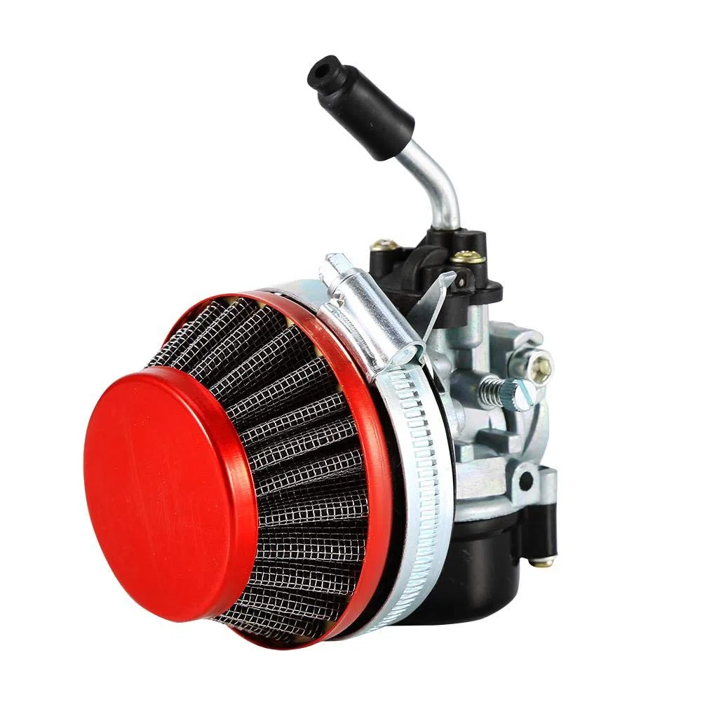 Carburador, Carburador de Carreras Rojo Carb Filtro de Aire Cable del Acelerador de Gas para Motor de 2 Tiempos Bicicleta motorizada ATV Quad