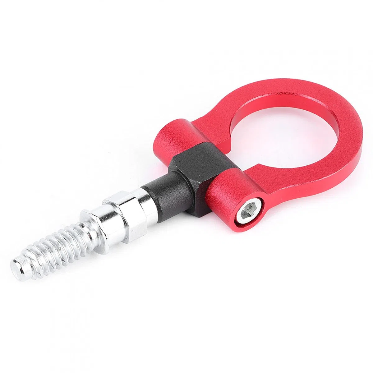 Gancho de Remolque,Fydun Anillo Universal para Remolque de Remolque Auto de aleación de Aluminio, Gancho de Remolque Delantero para Serie E(Rojo)