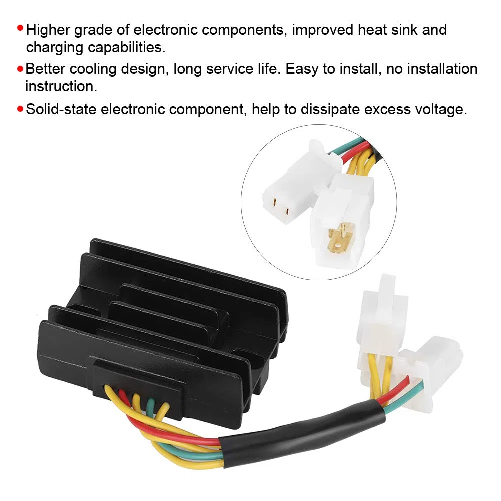 Regulador Rectificador Regulator,Akozon Regulador de voltaje rectificador para GN125 1982-83 91-97 GZ250 1999-00 02-10