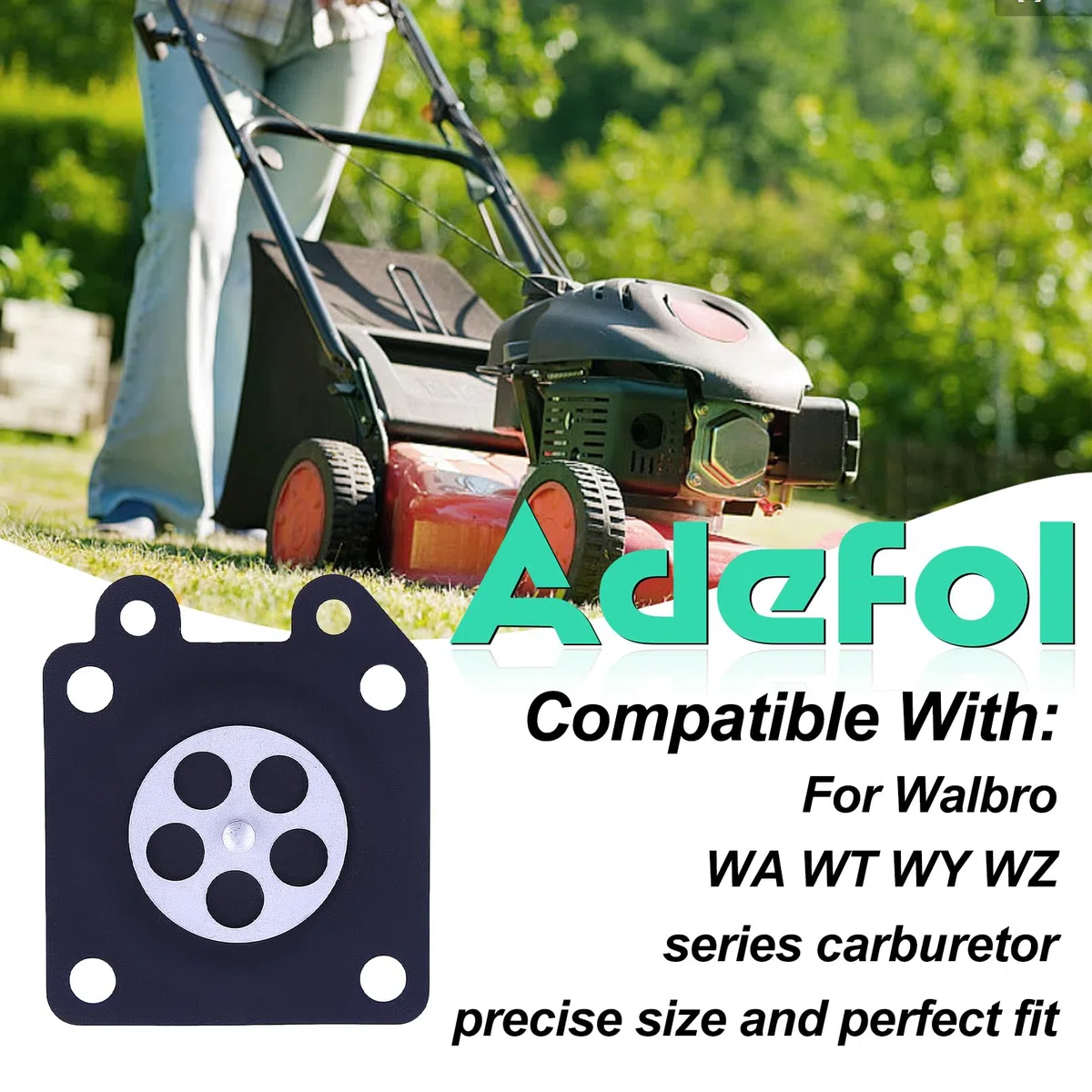 Adefol 20 Piezas Membrana Juntas de Carburador para Walbro WT WY WZ WA Serie, Diafragma del Carburador Juntas Kit Reparación Recambio Membranas OEM # 95-526