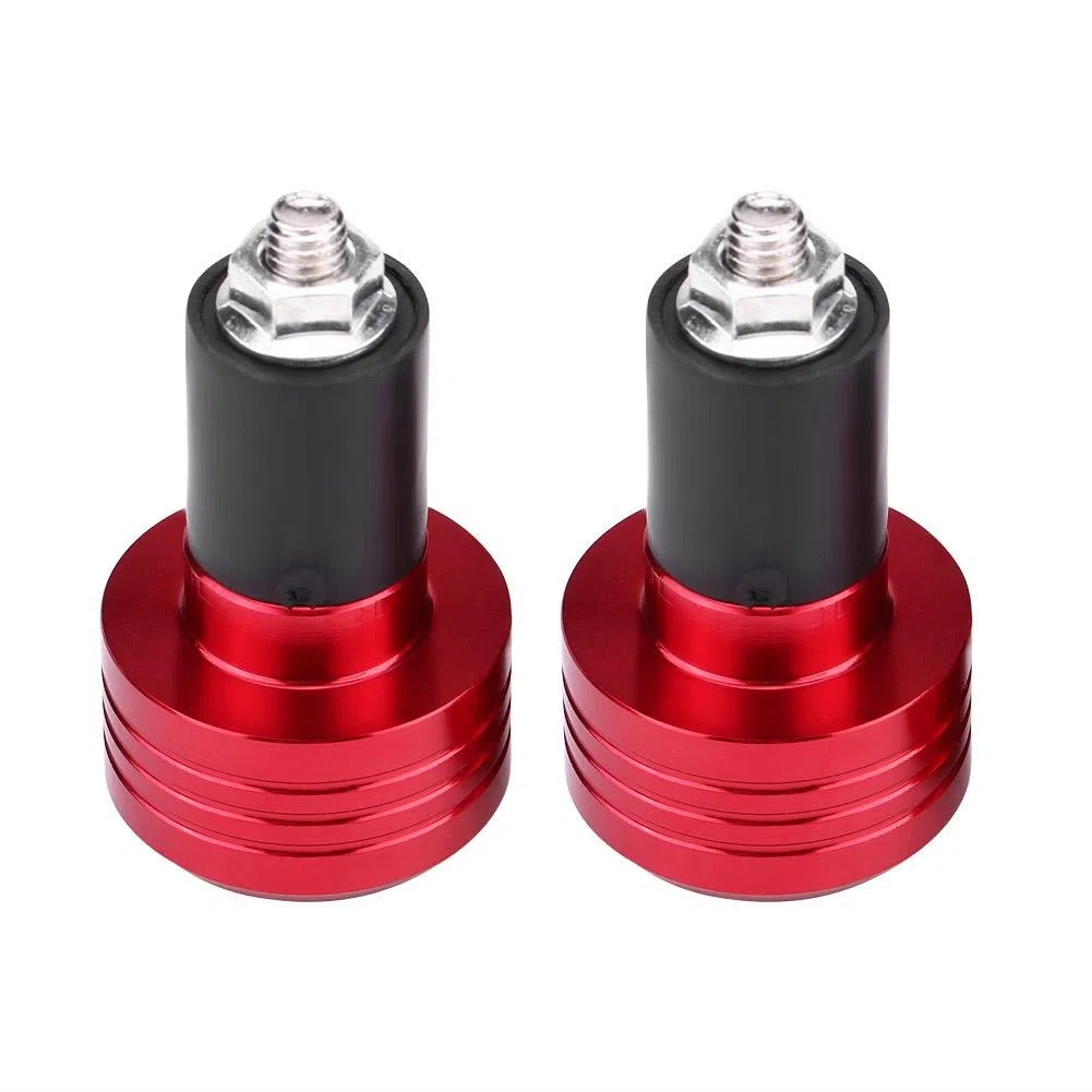 Empuñadura de Motocicleta Extremos del Manillar Tapón de Equilibrio de Peso Universal para Todos los manillares de Motocicleta estándar de 7/8 "(22 mm)(Rojo) contrapesos