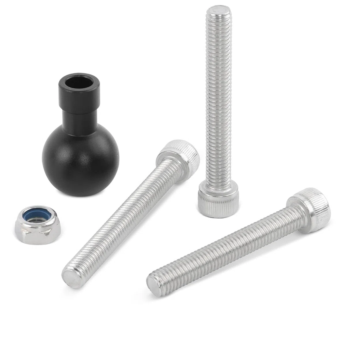 Baceyong Base de sujeción para manillar de motocicleta, accesorio de agujero de tornillo M8 para motocicleta con bola de 25 mm, soporte de teléfono de motocicleta