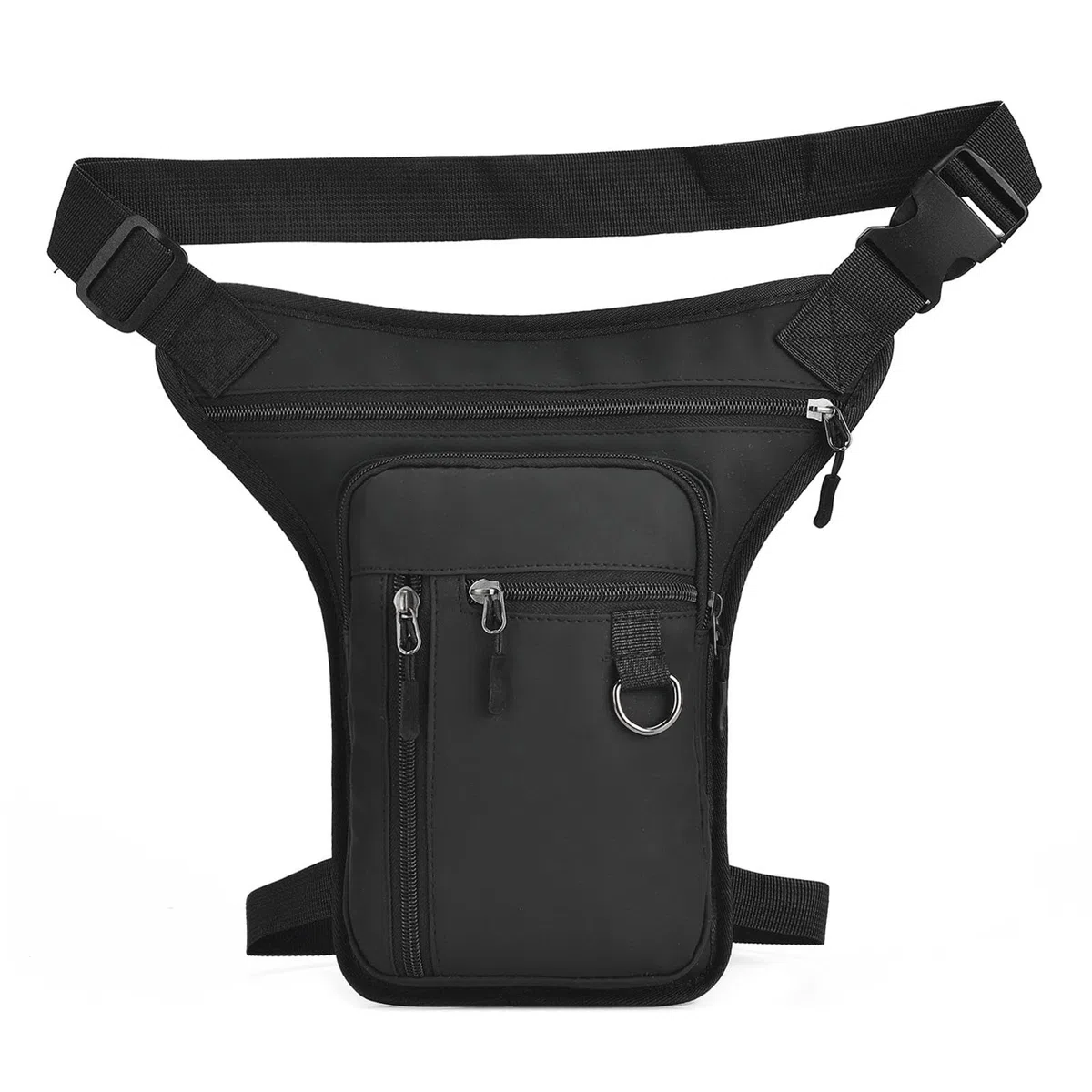 Beingürtel Beutel Große Seiten Taillenpack praktische Nylon Umhängetaschen Crossbody Geldbörse für Camping,Wandern,Klettern,Laufen,Radfahren,Motorrad,Sport und Arbeit, Negro , 30 x 18 x 2 cm