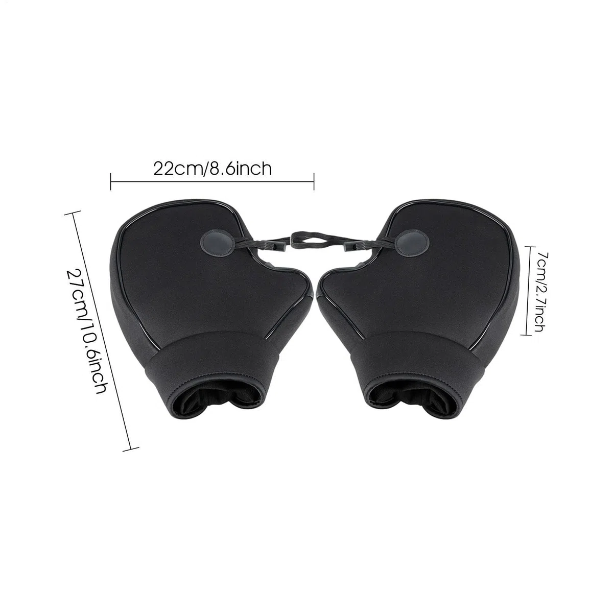 Manoplas para Manillar de Motocicleta de Nieve, Manoplas Calefactoras para Manubrio De Moto, Cubierta Térmica Impermeable para Manos En Frío para Scooters Y Bicicletas Eléctricas
