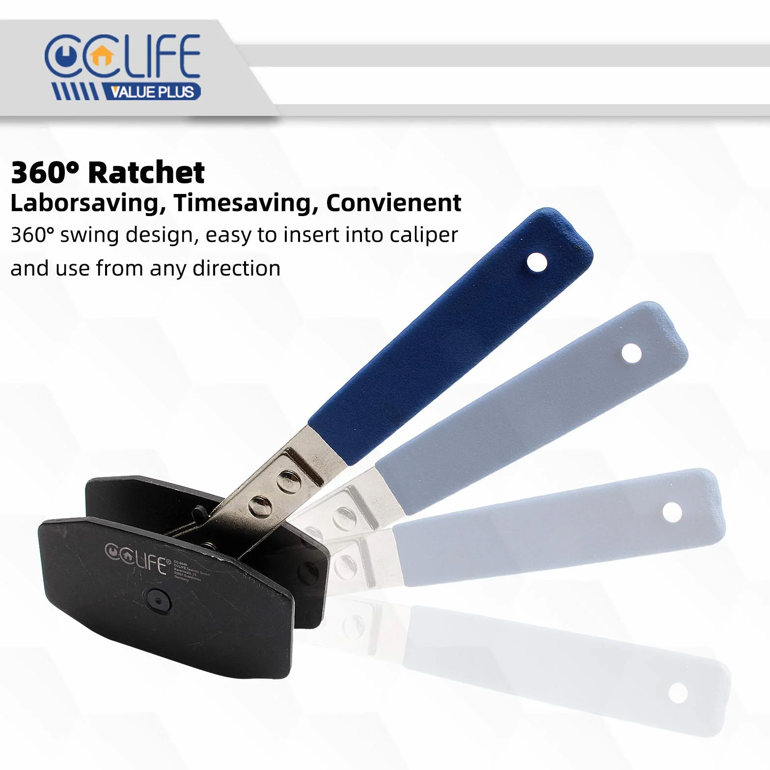 CCLIFE Pinza Freno Coche Herramienta Pistones Freno con Trinquete Función Pinzas Freno