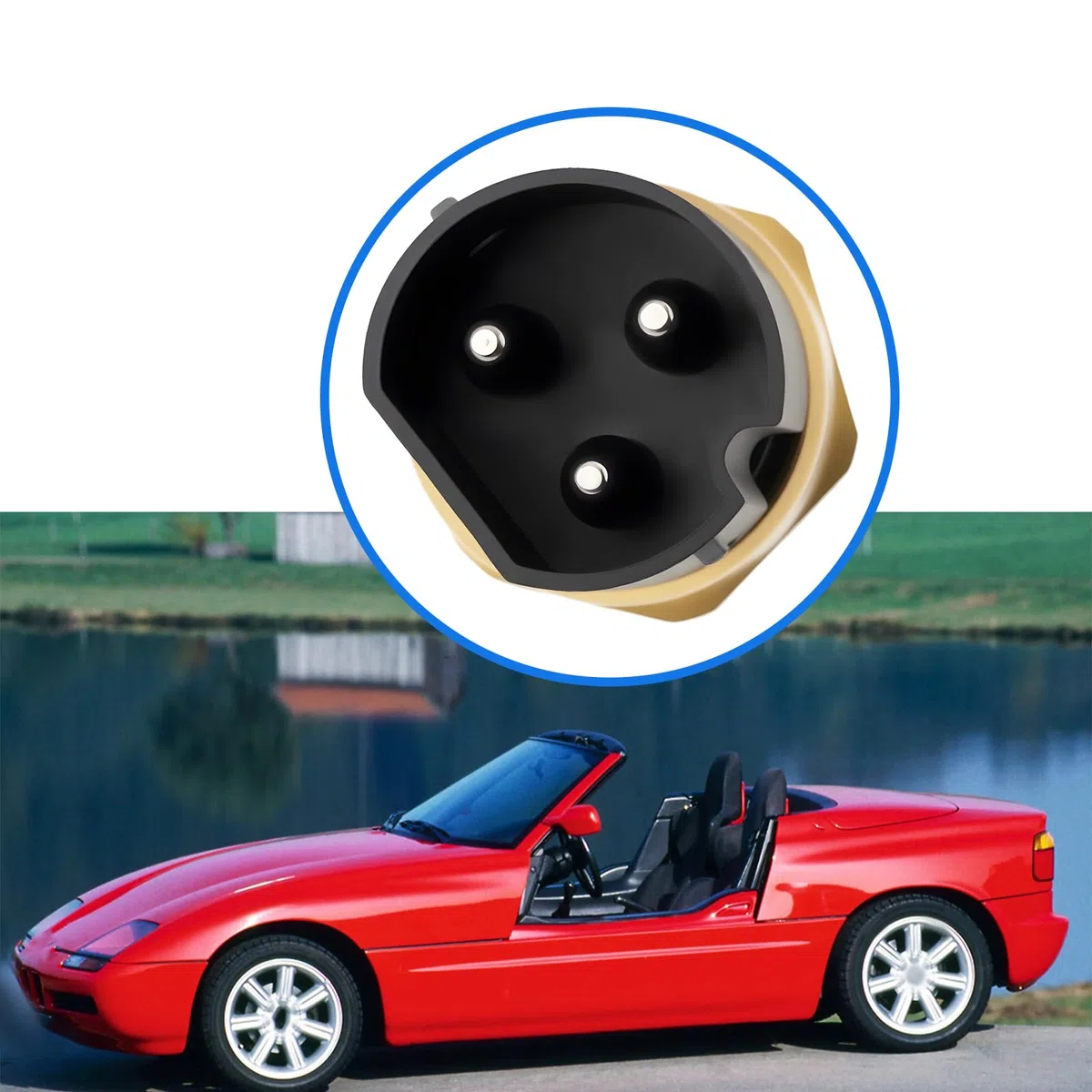Interruptor de Temperatura del Ventilador del Radiador M14 X 1,5 de 3 Pines Compatible con BMW Z3 E30 Serie 3 5 7 8 61311378073