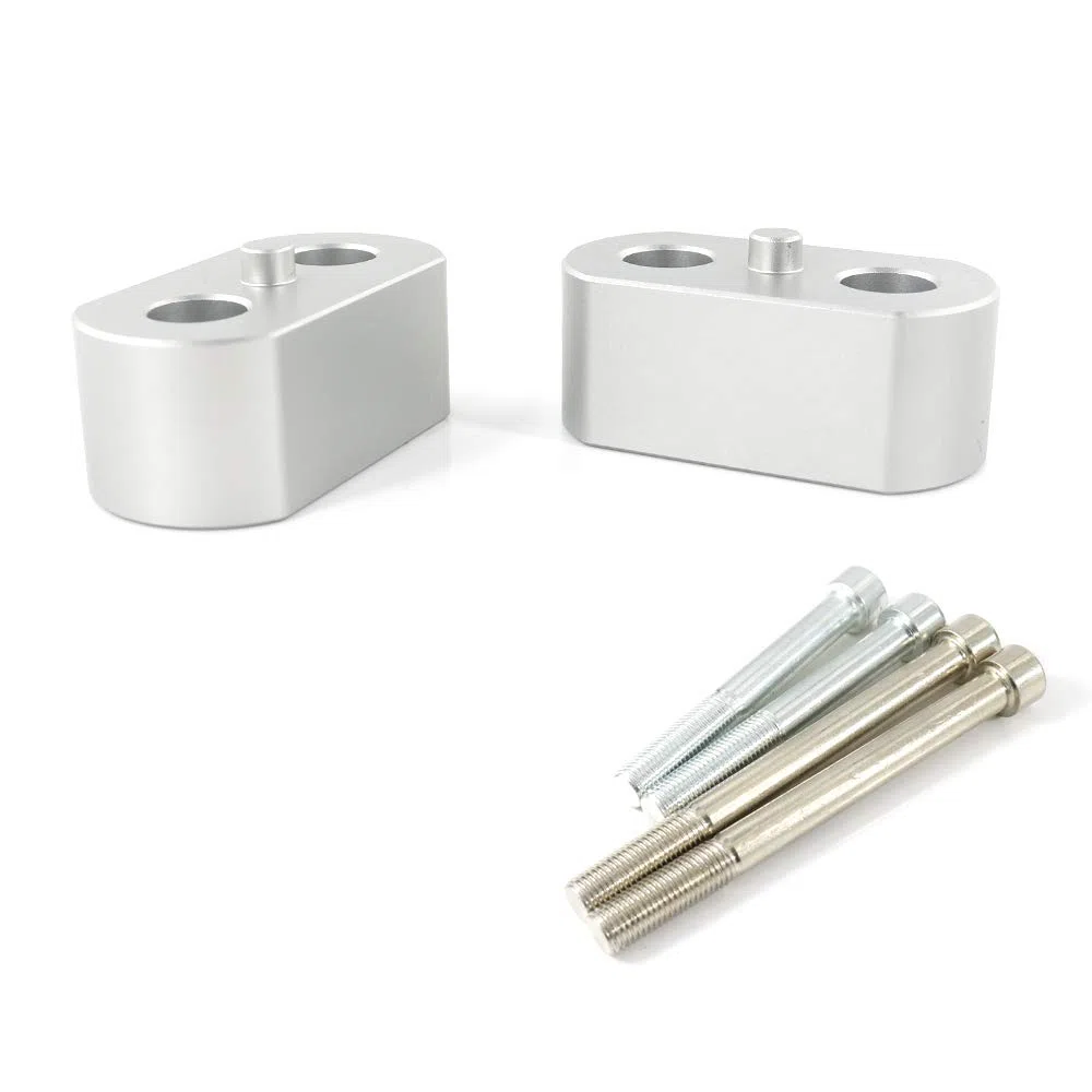 Xitomer Elevadores de manillar de motocicleta, apto para Tiger 800 10-14, Tiger 800 XC/XRX, Tiger 1200 XCA/XCX 2017 2018 2019 2020, Tiger Explorer 2011-2014 2015/ Tiger 900 GT/Pro 20-21 (plateado)