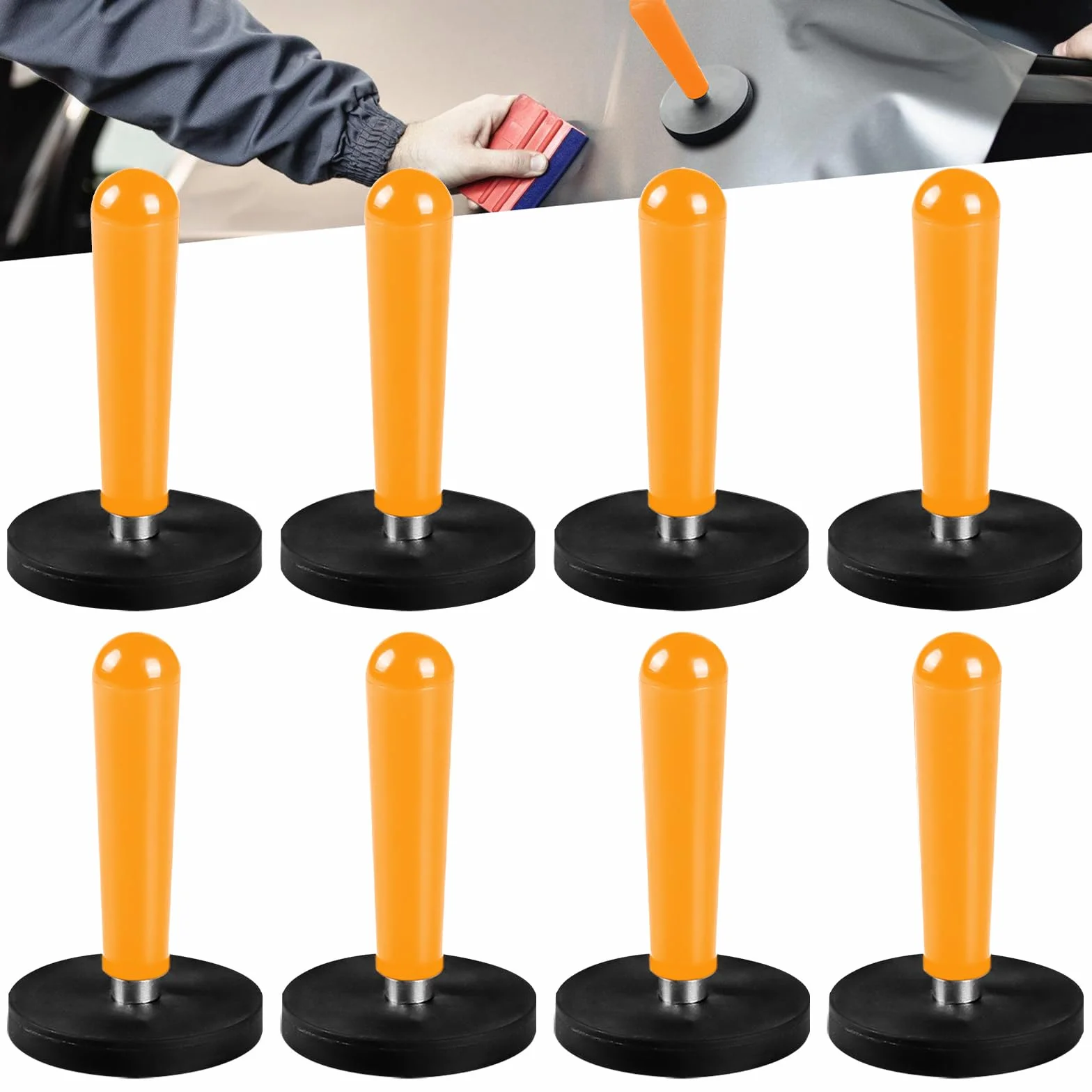 8 imanes de montaje para automóviles: soporte magnético para embalaje, imanes de montaje, herramienta de lámina para papel de aluminio, envoltura de coche, lámina de coche, envoltura de
