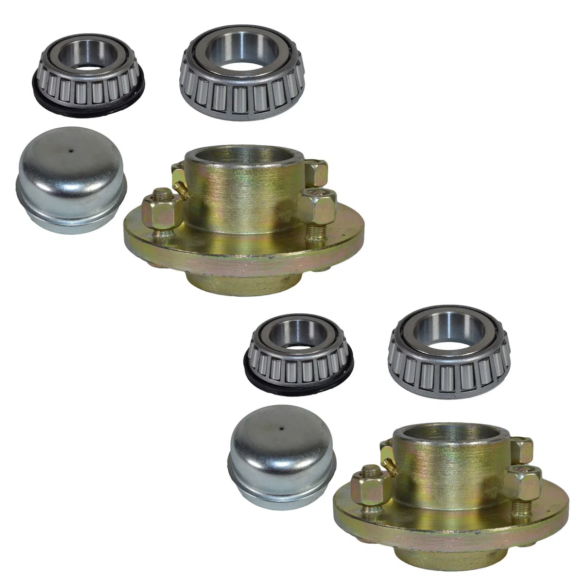 AB Tools 2pq Carro Remolque Cubos de Ruedas, Ruedas y Ejes de mangueta 8" 4.00-8 500kg