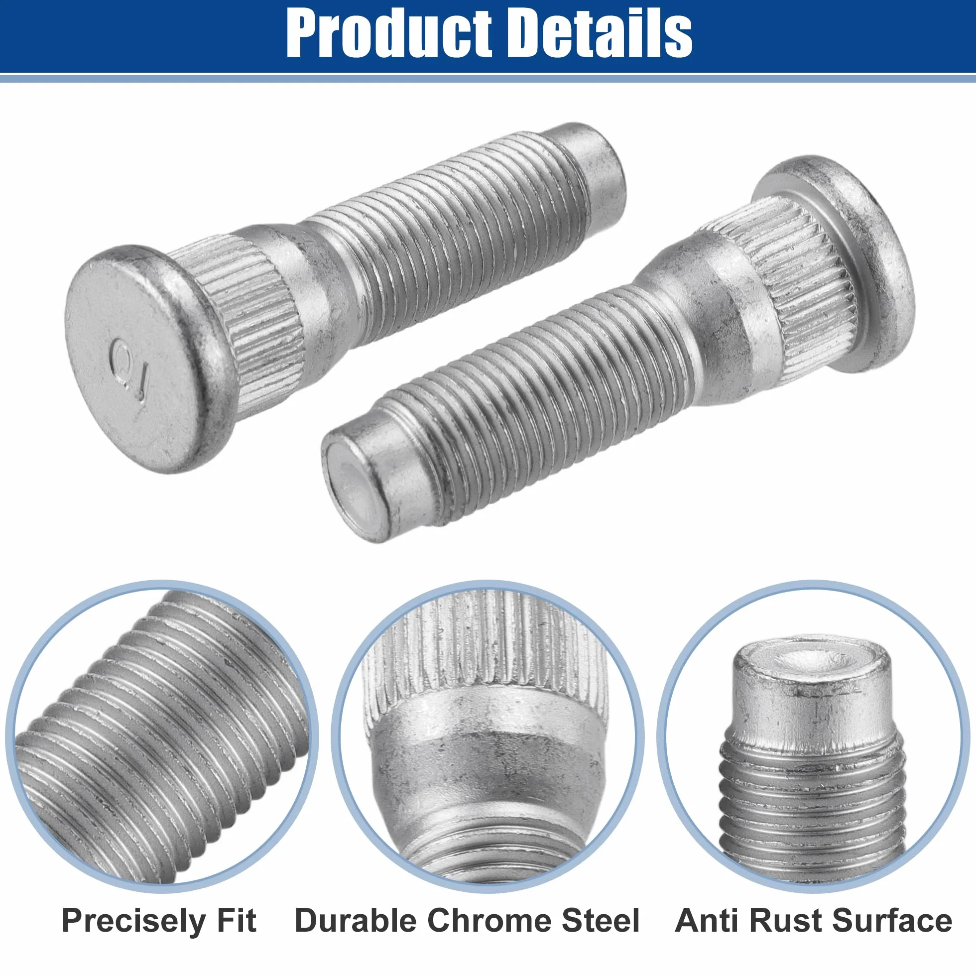 A ABSOPRO 1/2"-20 Perno De Rueda Apto para Jeep Wrangler No.68003282Aa - 5 Piezas