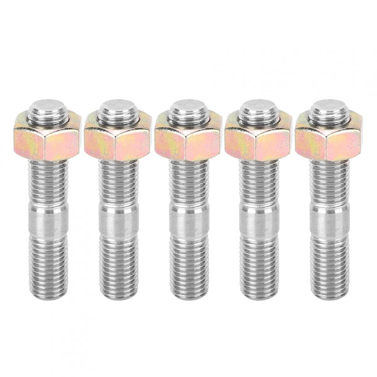 KIMISS Kit de espárragos M10x1.25 50mm para turbo, compatible con DSM 1G y EVO1-10, espárragos de cabeza de acero inoxidable, kit de tornillos para culata