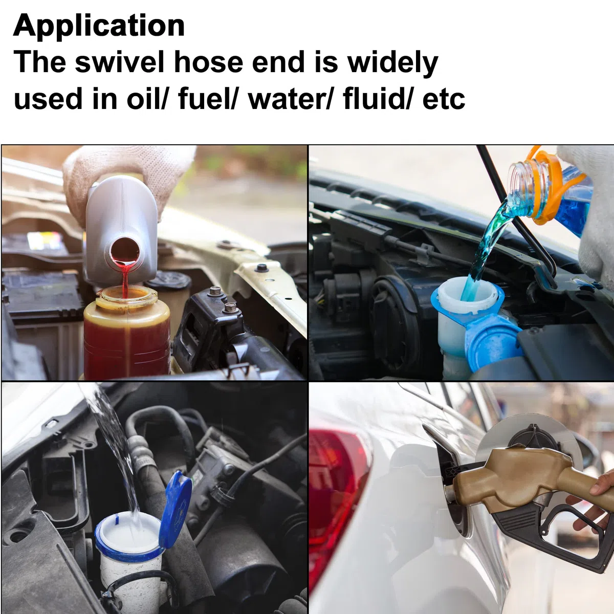 X AUTOHAUX 2uds 6AN Hembra Auto Combustible Giratorio Manguera Ajuste Adaptador 90 Grados AN6