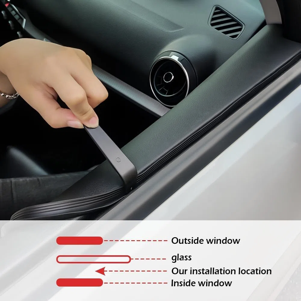 Junta de Goma para Coche Adecuado para VW Golf 5 (1K Bj 2003-2008), Tira Goma Ventana Duradero Insonorizante Protección Perfil Caucho,2-Door Set