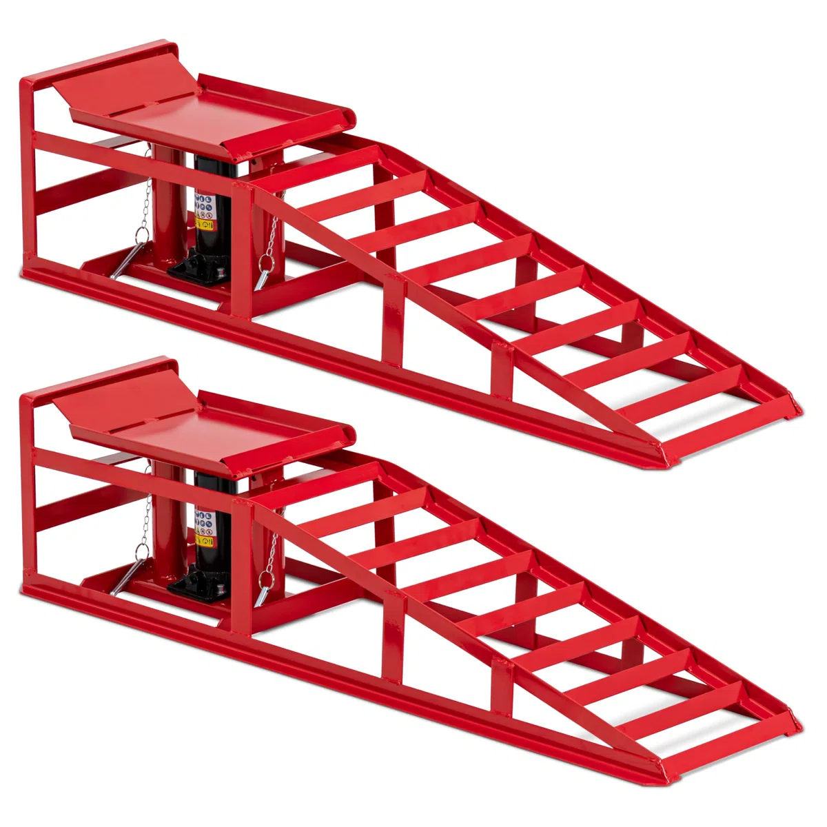 MSW 2 Rampas de Acceso Hidráulicas hasta 2000 kg con 265 mm Altura de 235 a 325 mm Rampa de Acceso hidráulica Rampa de Carga Rampa para Coches Rampa Regulable en Altura