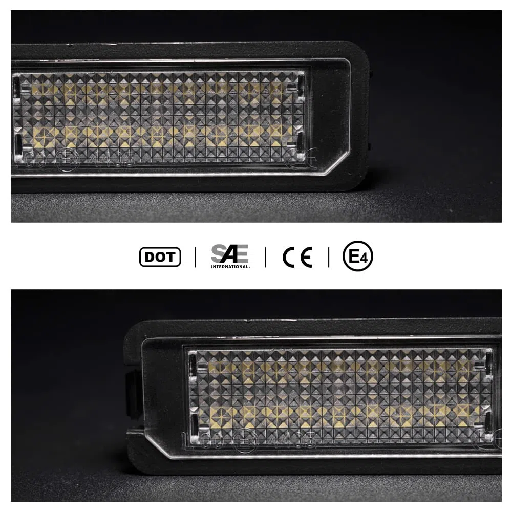 2 luces LED para matrícula compatibles con Seat Leon Mk2 Mk3, Altea XL, Van, Exeo ST/Kombi, lámpara matrícula trasera, iluminación placa LED matrícula 6000K blanco, CANbus sin error
