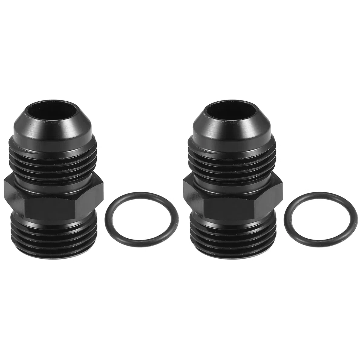 A ABSOPRO AN10 a AN10 Combustible Raíl Adaptador Conector Racor Negro - 4 Uds
