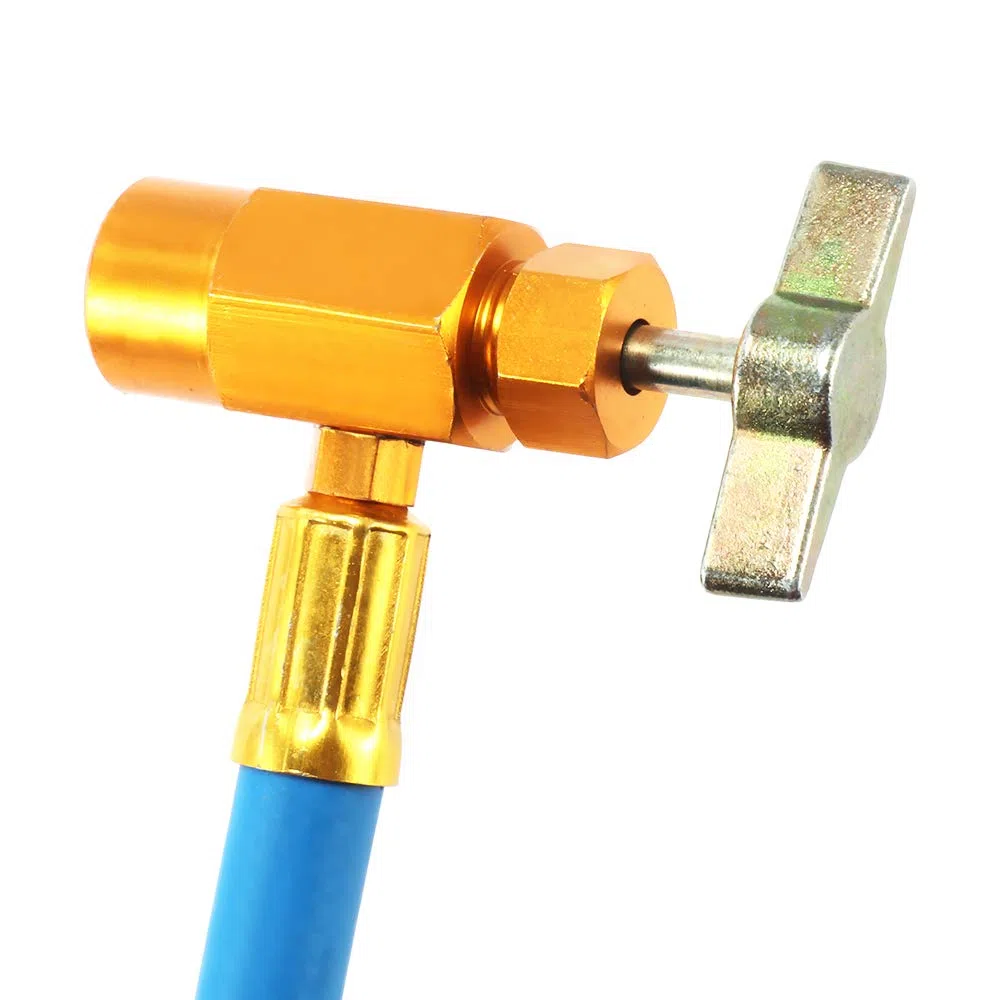Aire Acondicionado Carga de Refrigerante Manguera de Medición Kit de Recarga Manguera de Recarga con Manómetro para Coche Aire Acondicionado de Ca R134a