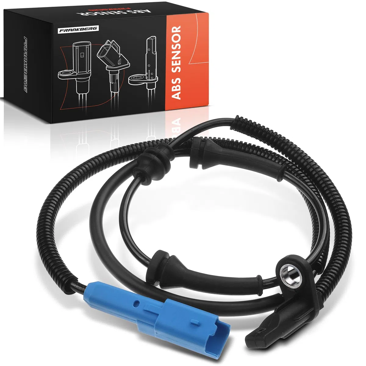 Frankberg Sensor de velocidad de ruedas Sensor ABS 2 Polos Compatible con 207 CC WD 2008 I CU 207 WA WC C3 II SC 207 SW WK Replace# 96550678