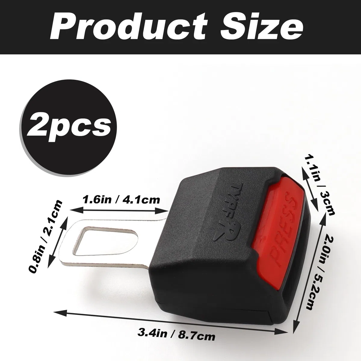 2 Piezas Interior de accesorios para automóvil 8.7CM， Adecuado para Piezas de Repuesto de la Mayoría de las Piezas de Coche