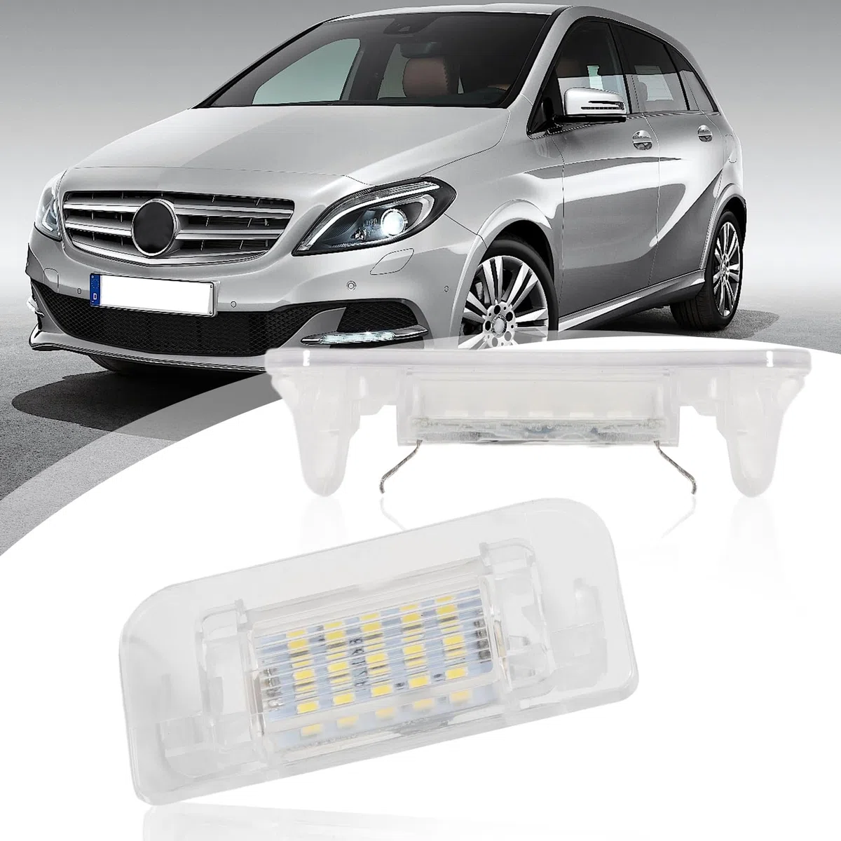 2x Luz matrícula para Mercedes Clase b W246 W242 2011–2019 Luces matricula 6000 K Luz matricula A2468201566 2468201566