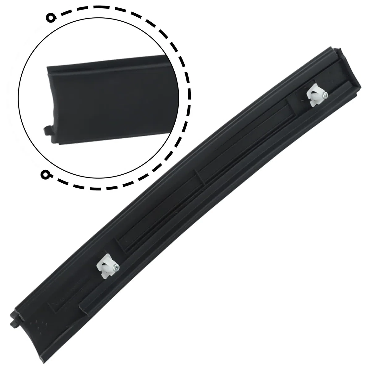 Lecreatekit Conjunto de moldura de techo delantero izquierdo para Kia Sportage 2005-2010, pieza de repuesto de plástico negro OEM 87210-1F001