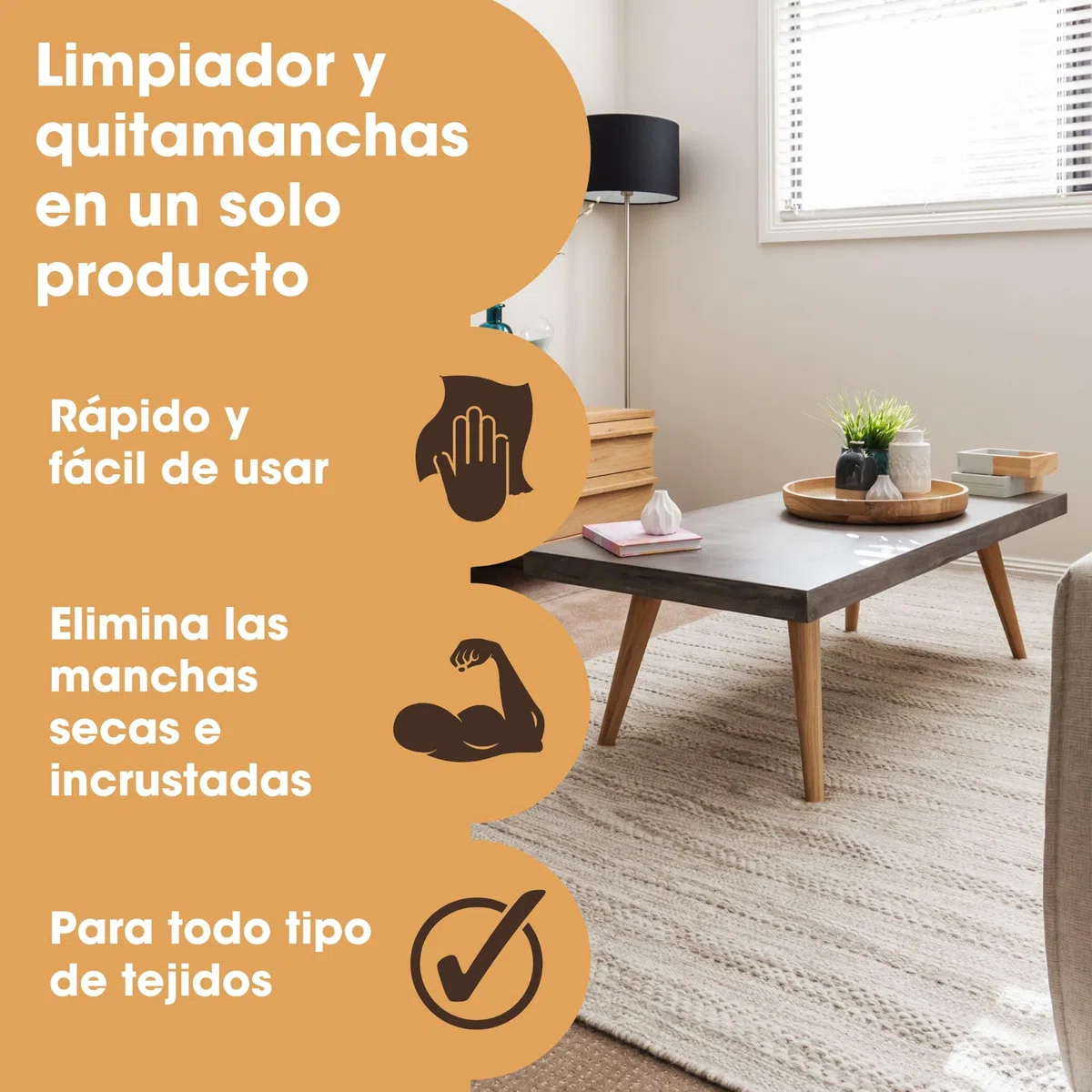 Spray limpiador de alfombras y tapicería Furniture Clinic: solución para limpiar telas, textiles y alfombras, quitamanchas, 500 ml