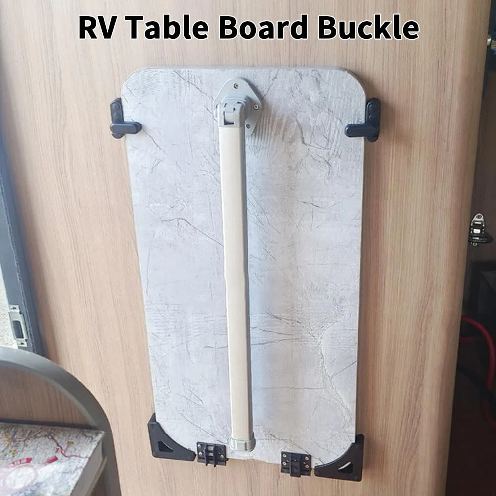Shkalacar Hebilla para Tablero de Mesa RV, Hebilla para Autocaravana, Organizador Interior, Soporte de Mesa Plegable para Coche al Aire Libre