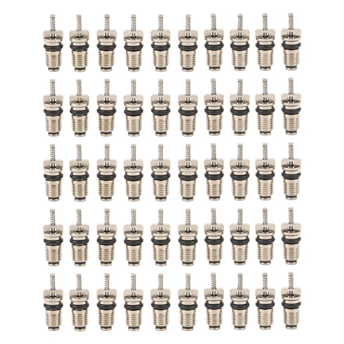Núcleo de válvula de aire acondicionado para automóvil de 50 piezas, núcleo de válvula de refrigerante de CA de 0,8 pulgadas, juego de núcleos de válvulas de cobre, núcleo de