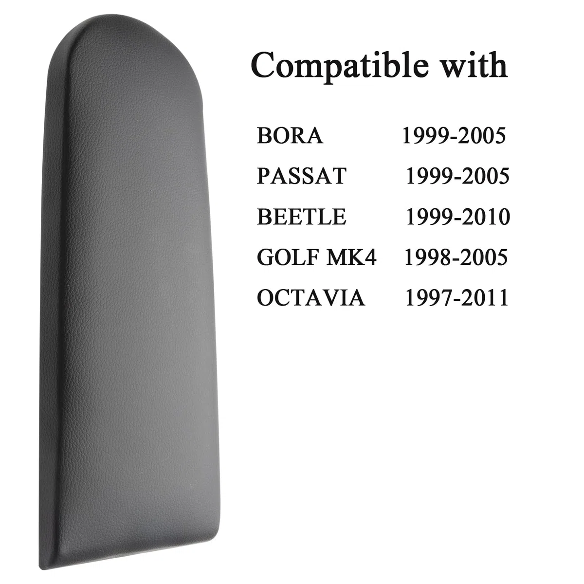 KASturbo Tapa Cuero Reposabrazos Central compatible con Jetta Bora Golf MK4 Polo Skoda Octavia Passat B5 Seat Ibiza