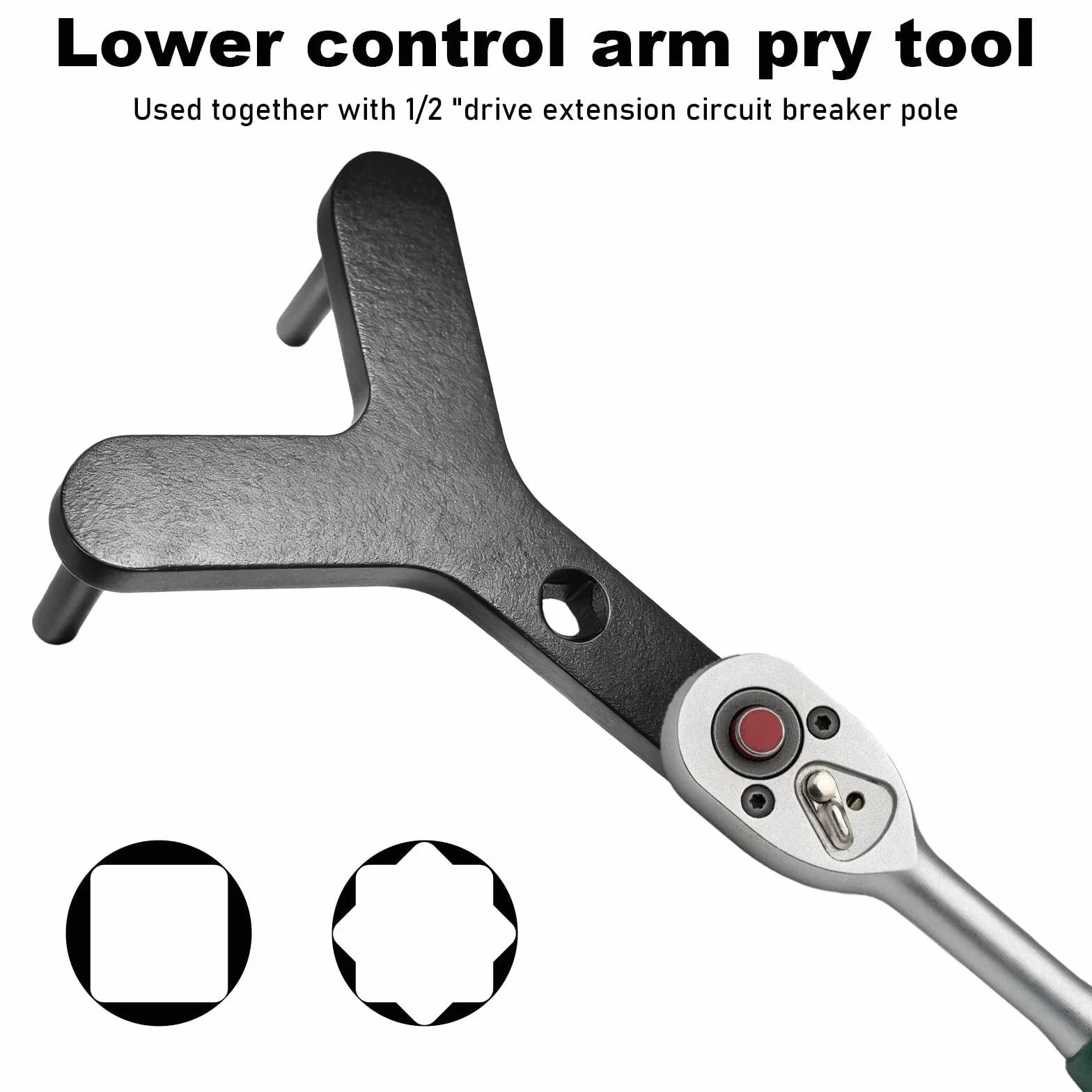 GBKDQQ Herramienta de brazo de suspensión transversal, universal, de acero resistente, herramienta de extracción de brazo y bola con accionamiento de 1/2 pulgadas para coches y camiones, resistente y