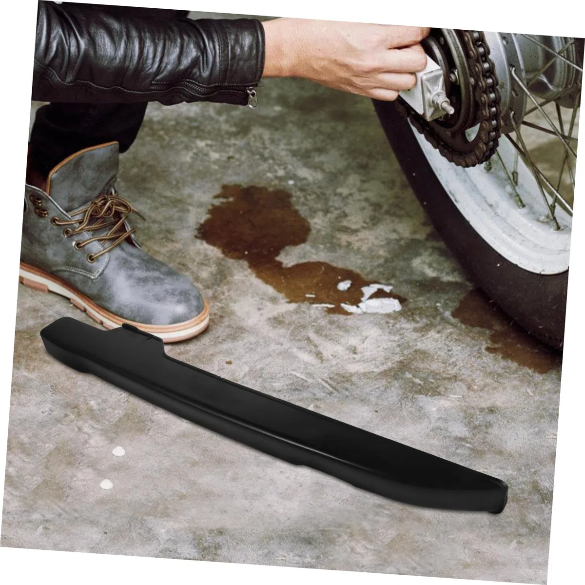 Vaguelly Cubierta De Cadena De Motocicleta Protector Resistente Al Agua Instalación Compatible Múltiples De Moto