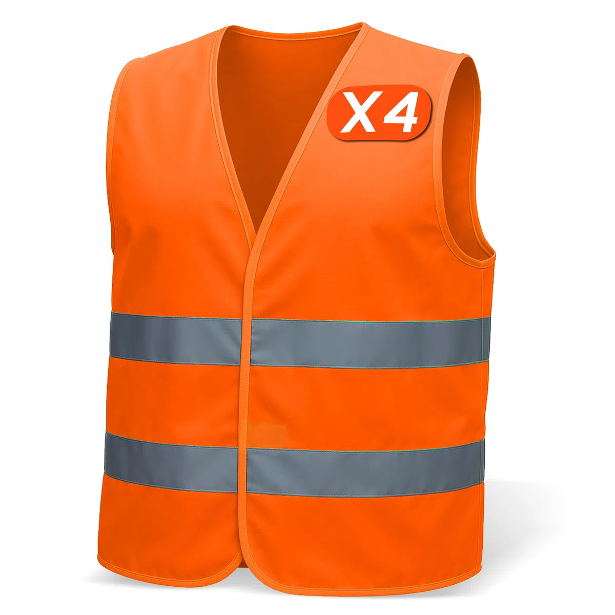 chalecos reflectantes Pack de 4 & 10 para Hombre & Mujer – Cumple con EN ISO 20471 & EN ISO 13688 – Tiras Reflectantes, Ligero & Transpirable – chaleco reflectante moto, chaleco reflectante