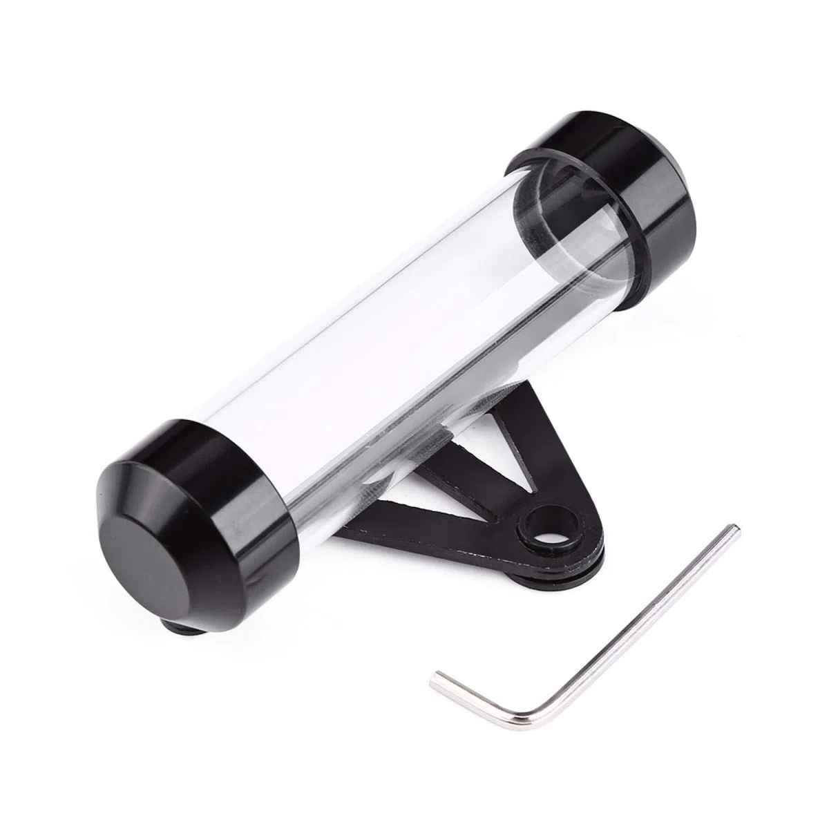 Fydun - Manguera universal de impuestos seguros para motocicletas, soporte cilíndrico para marco cilíndrico impermeable para motocicletas (negro)