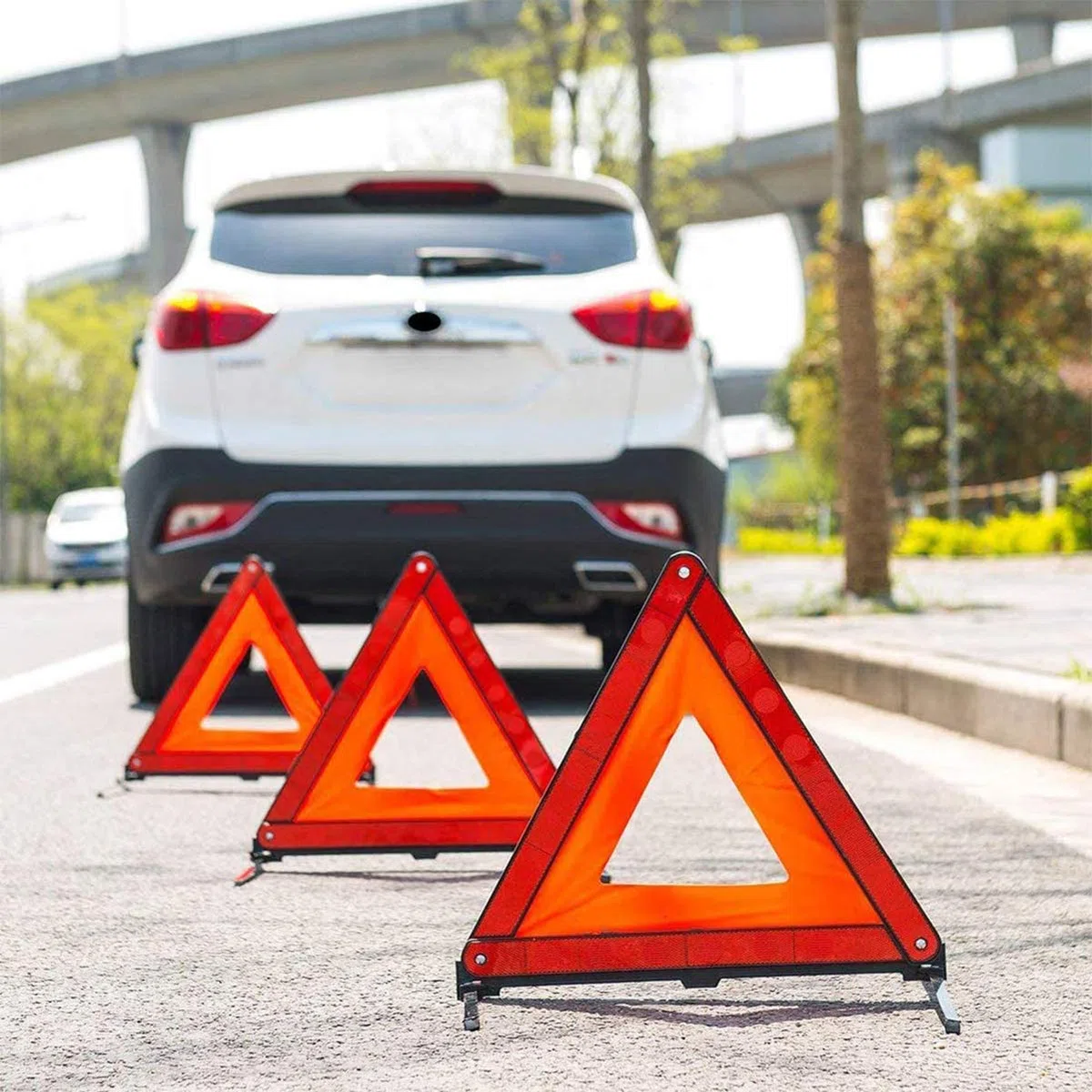 Triángulo Reflectante de Advertencia para Coche,Paquete de 2 triángulos de Advertencia automáticos, para emergencias y averías