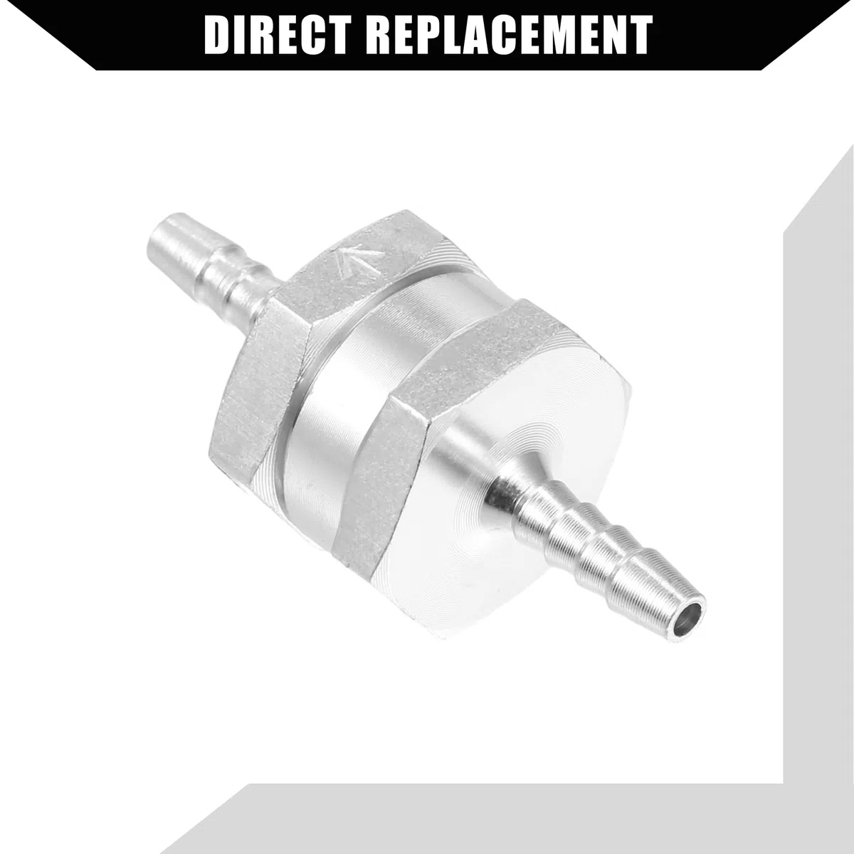 Válvula de Retención de Línea de Combustible/Válvula de Retorno Unidireccional Interna para Sistemas de Combustible/Aleación de Aluminio 5/32" 4mm OD / 2uds