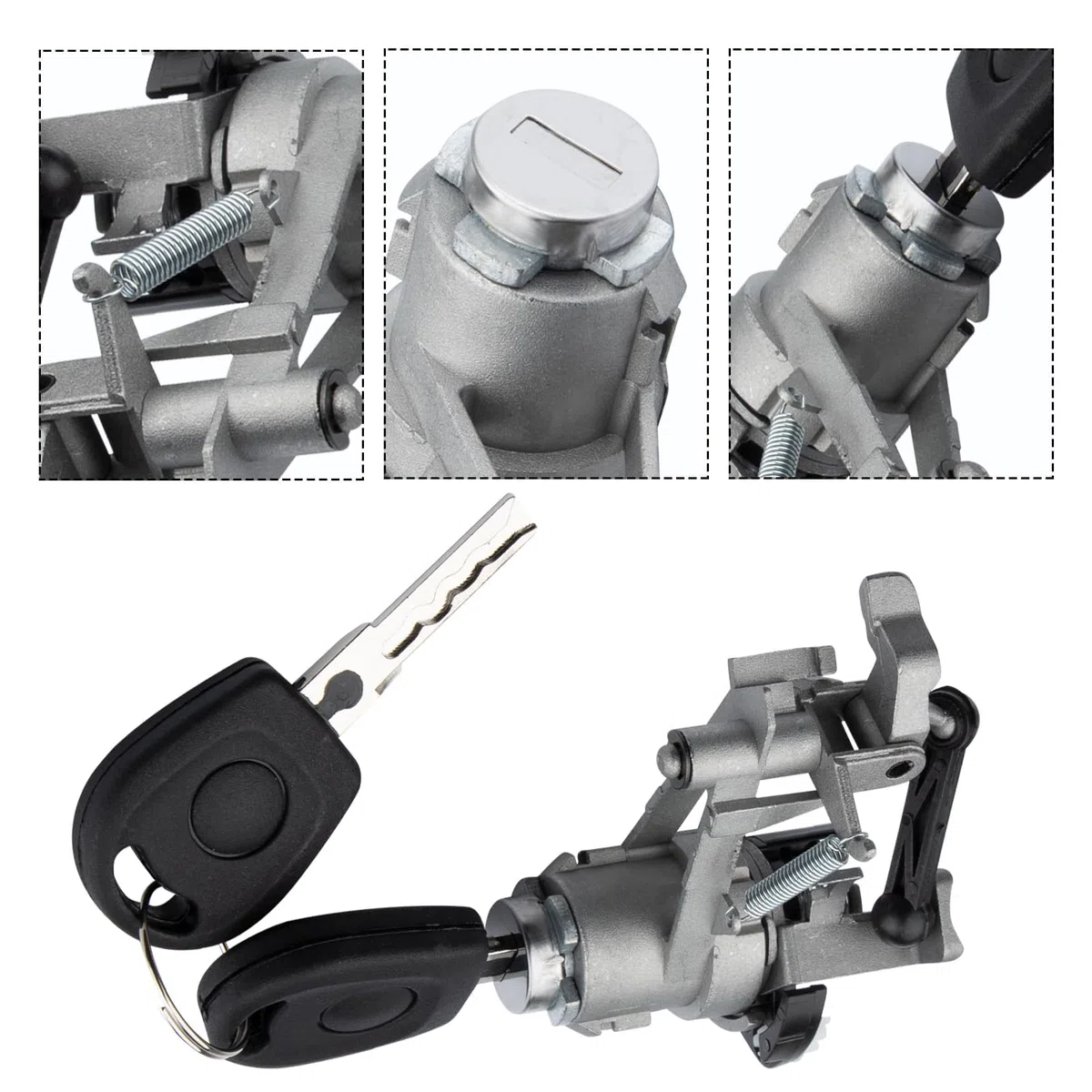 Cilindro de Cerradura del Portón Trasero para Golf 3/4, Caddy, Polo, Lupo, Seat Arosa 1J6827297G, Cilindro de Cerradura, Cerradura del Maletero 1J6827297C, 1J6827297D