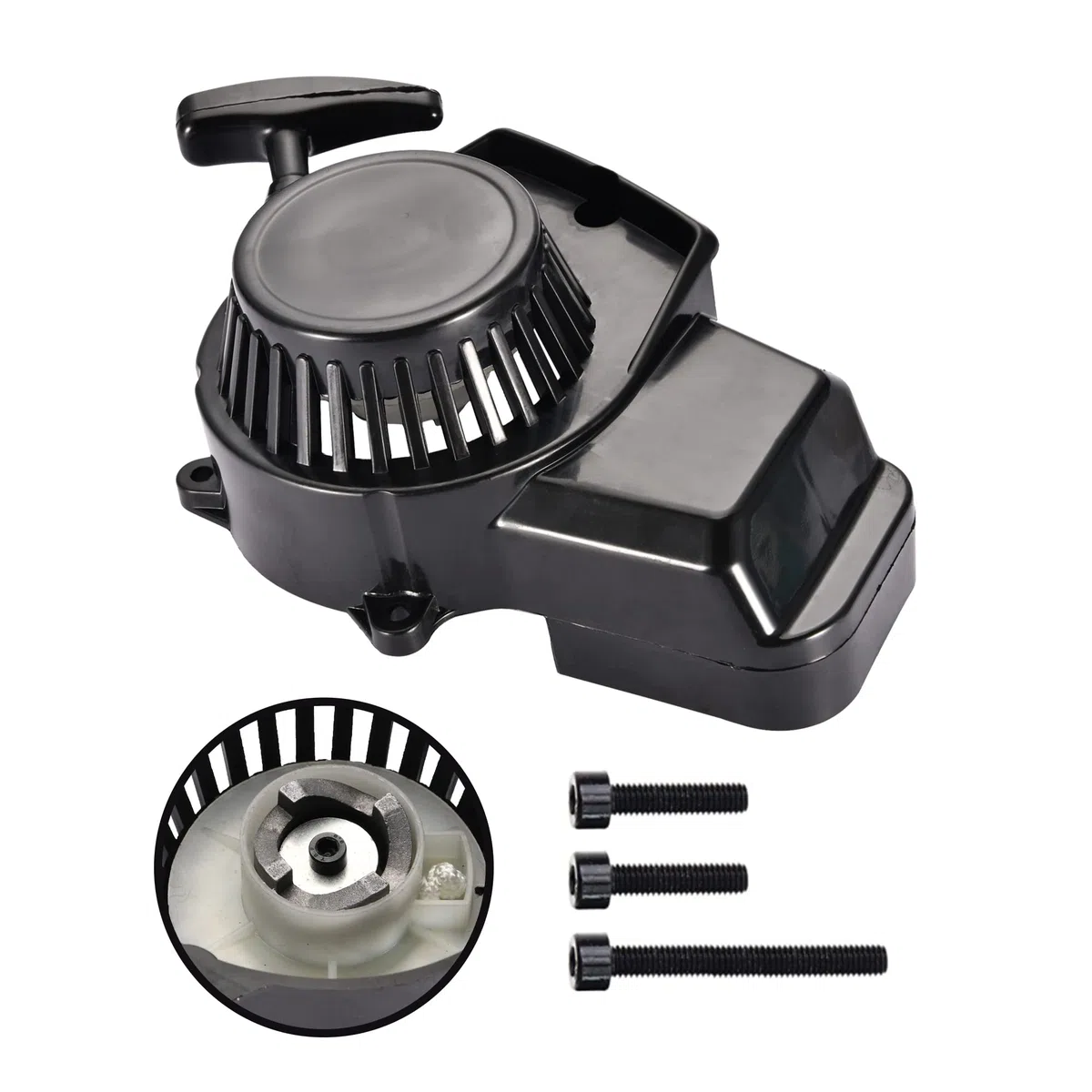 GOOFIT Motorcicleta Pull Starter Negro Reemplazar Para 2 stroke 43cc 47cc 49cc Pocket Bike ATV Mini Dirt Bike Scooter Water pump Brush Cutter