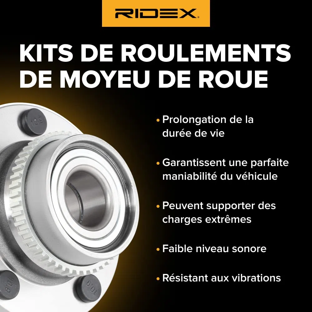 RIDEX 654W0191 Juego de cojinete de rueda Trasero Izquierda Derecha Trasero ambos lados Compatible con RENAULT Clio II Hatchback BB, CB