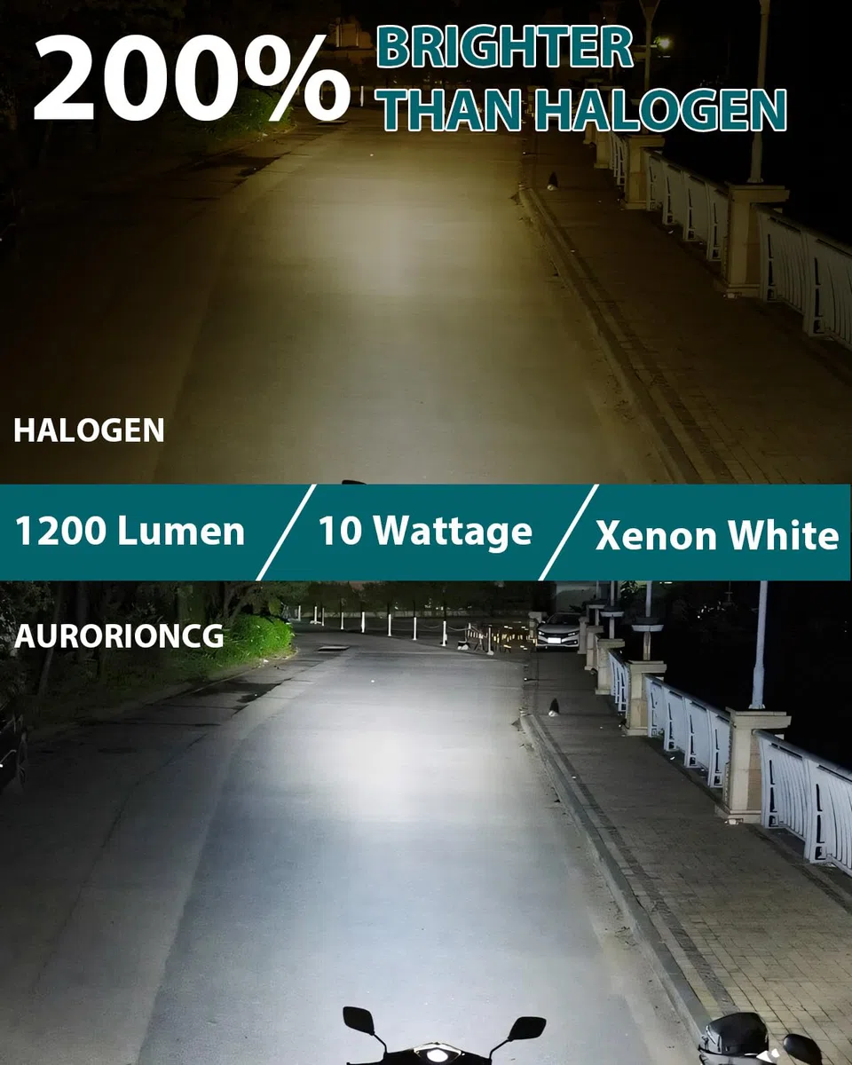 BA20D Bombillas LED S2 Bombillas para Faros de Moto 1200LM 10W Reemplazo para 12V S2 35/35W Bombillas DC 9-80V