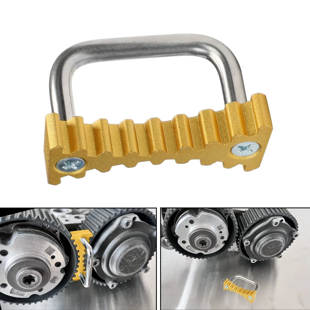 DPTOOL Herramienta de Bloqueo de sujeción de piñones de árbol de levas Compatible con Motor de Gasolina VAG EA211 1.0L 1.2L 1.4L 1.5L 1.6L FSI TSI TFSI Compatible con Audi A3