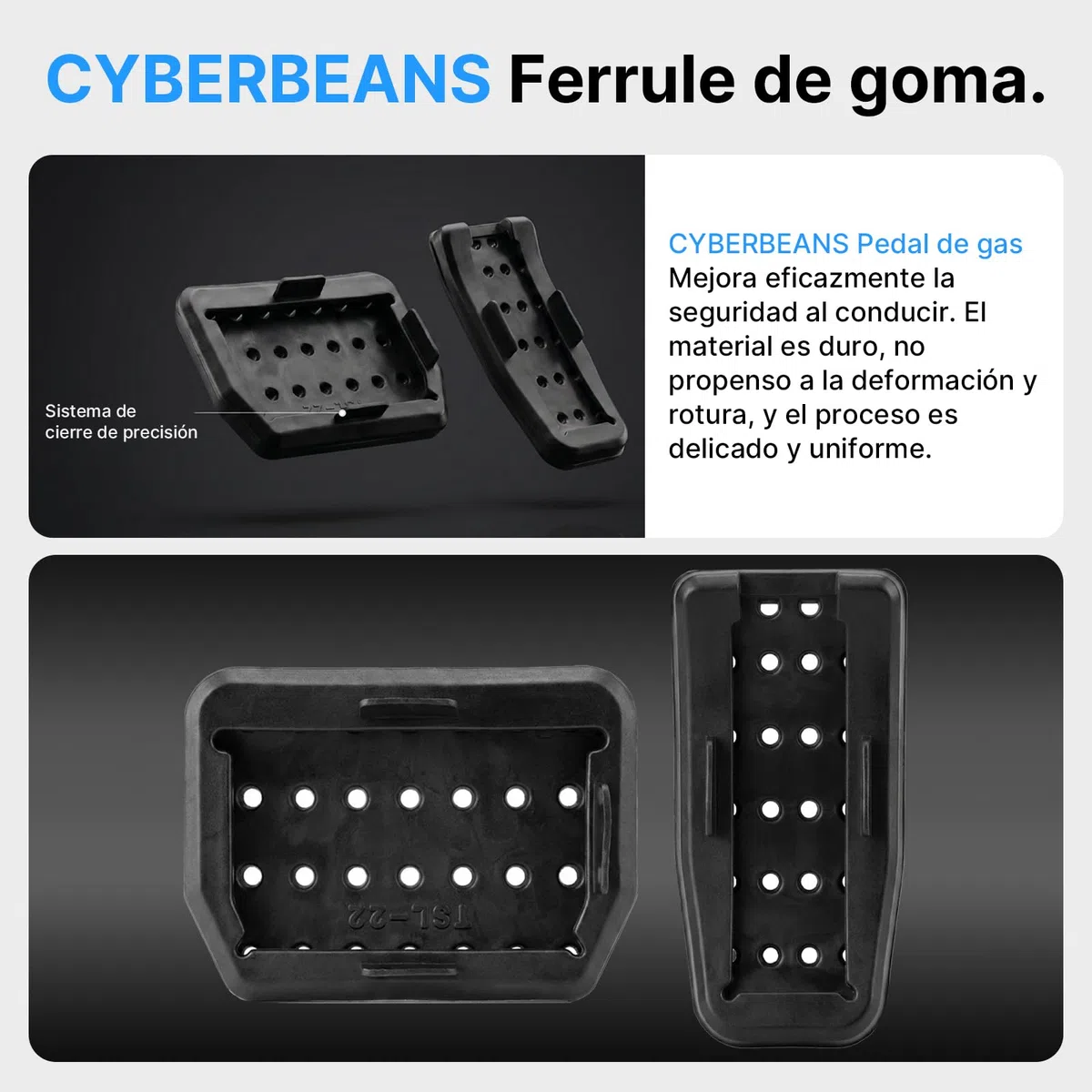 Cubre Pedales de Freno y Acelerador para Tesla Model 3 (2017-2026) y Model Y (2020-2026) - Pedales de Aluminio Antideslizante Compatible con Model 3 Highland y Model Y Juniper