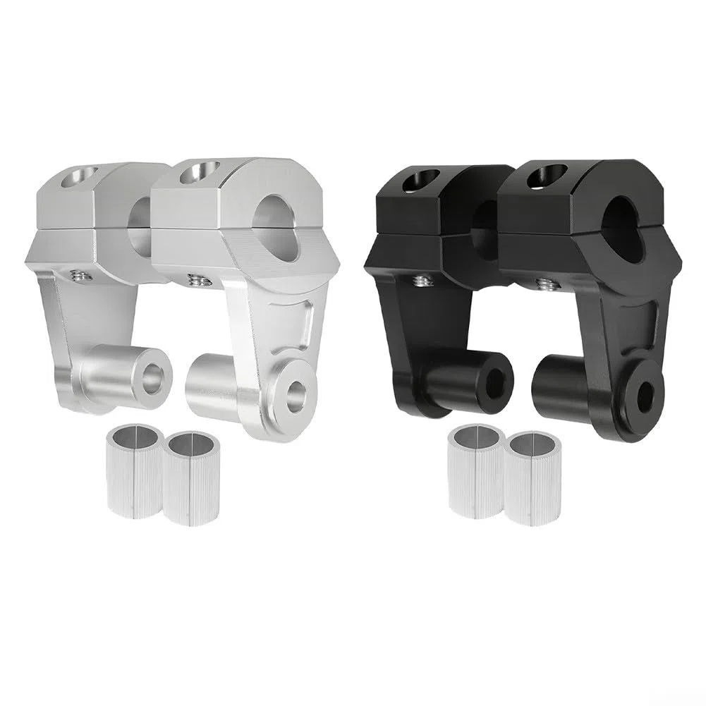 Elevadores de manillar de 22 mm y 28 mm, accesorios de motocicleta de aluminio de zinc para un mejor manejo (negro)