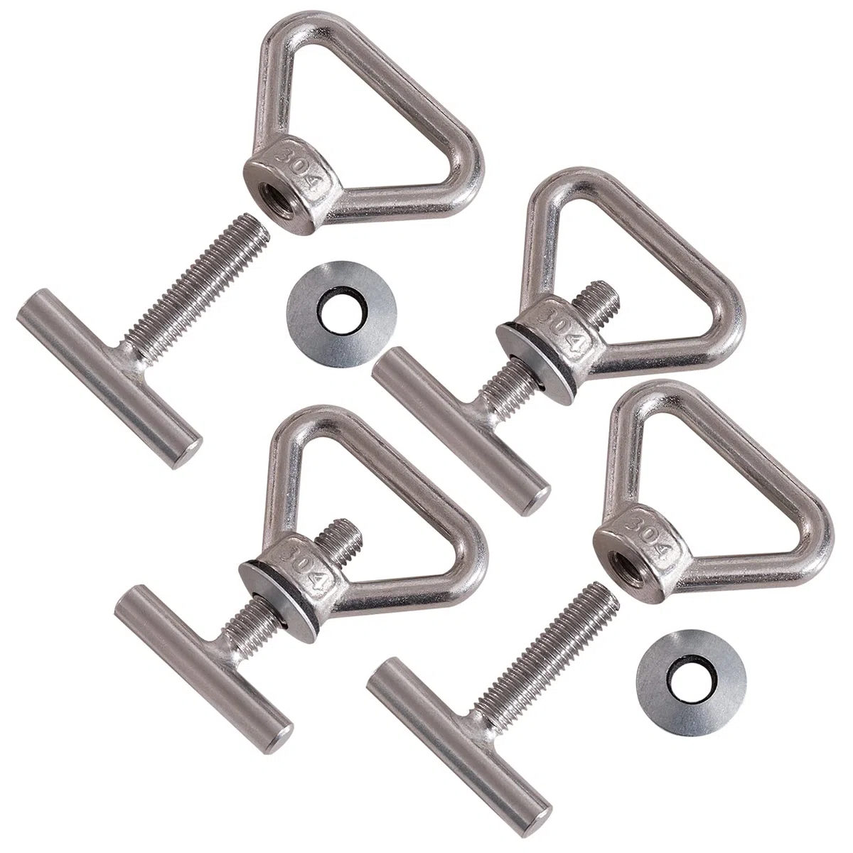 Twowinds - Tornillo Sujeción Carga en Riel Compatible con VW Transporte Seguro T5 T6 Multivan California Caravelle Caravana - Fijación Segura Guía Carril (Set de 4)