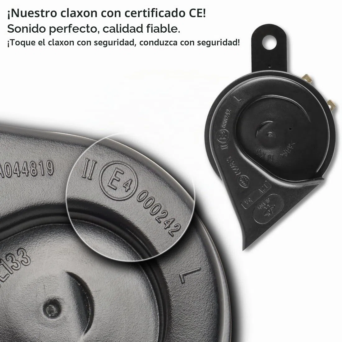 Evermotor Universal Loud Snail Claxon Horn para motos de camiones de coches 12V 500 Hz 118 dB