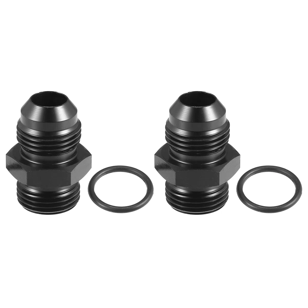 A ABSOPRO AN8 a AN8 Combustible Raíl Adaptador Conector Racor Negro - 4 Uds