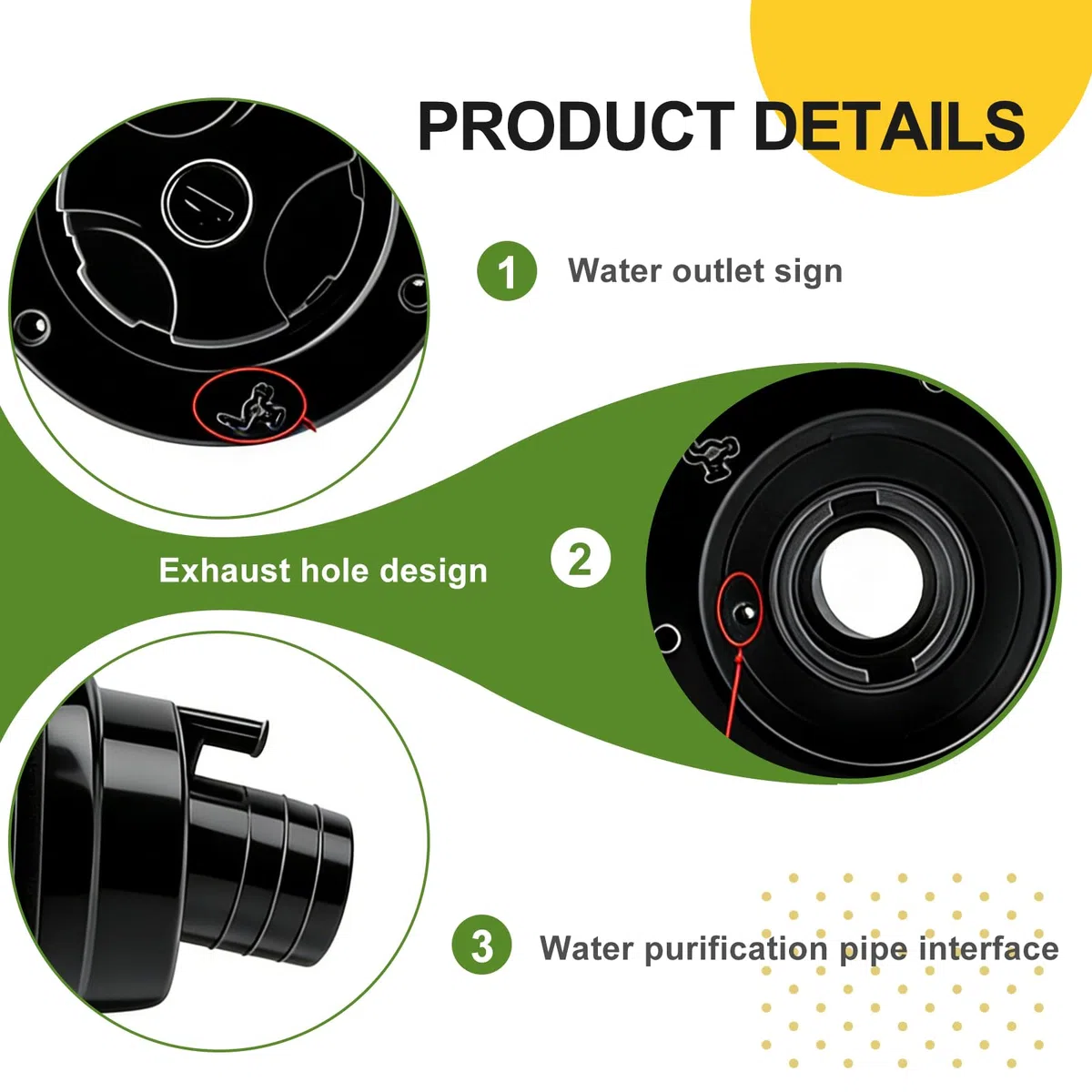 Tapa De llenado De Agua,Llenado De Agua RV,Tapón De Llenado De Agua Para Autocaravanas,Caravanas Y Remolques,Para Tuberías De Agua Con Diámetro Interior De 38MM(Negro)