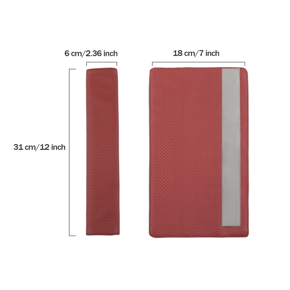 Funda para cinturón de Seguridad de Cuero Vacuno auténtico, Fundas para cinturón de Seguridad de Coche, cojín de Hombro para Accesorios del Conductor, Mochila, Bolsa de Hombro (Gris)