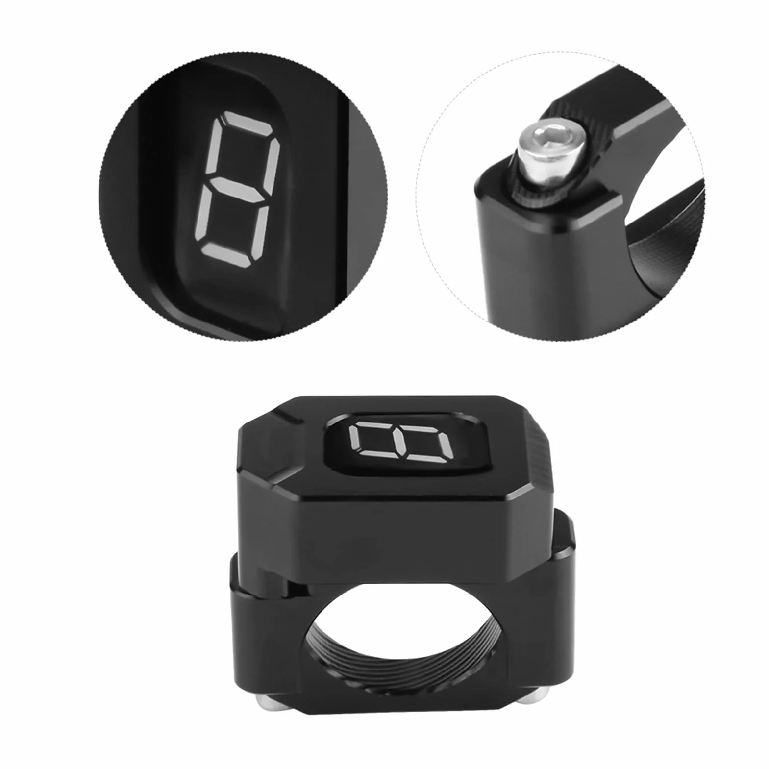 Soporte Universal para Indicador de Velocidad de Motocicleta, Montaje en Manillar, Pantalla Digital, Negro